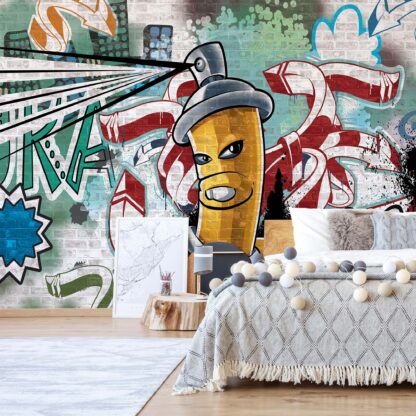Graffiti Street Art Yellow(1397WM)