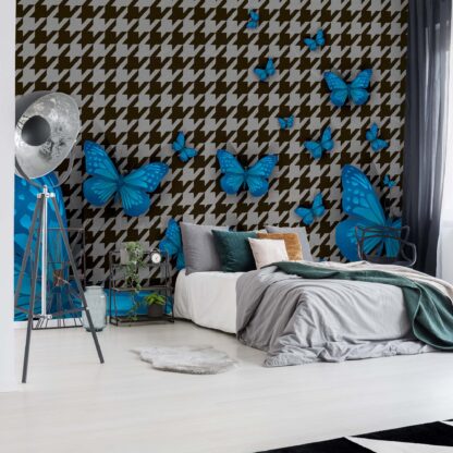 Modern Blue Butterflies Design(1425WM)