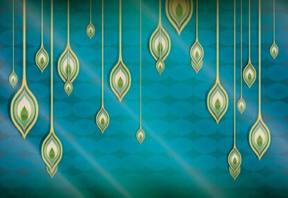 Blue, Green, And Gold Ethnic Design(1431WM) - Image 2
