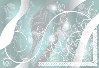 Floral Design Green And Silver(1446WM) - Image 2