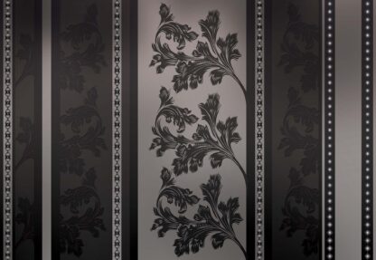 Floral Design Black And Grey(1447WM) - Image 2