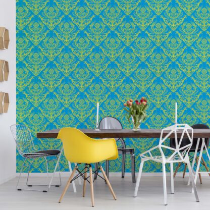 Floral Pattern Green And Blue(1456WM)