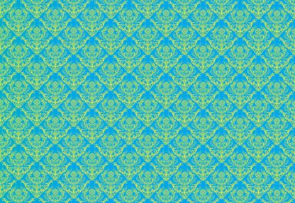 Floral Pattern Green And Blue(1456WM) - Image 2