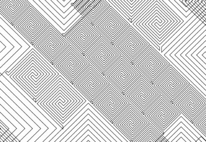 Modern Geometric Pattern White And Grey(1481WM) - Image 2
