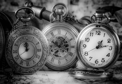 Vintage Pocket Watches Black And White(1520WM) - Image 2