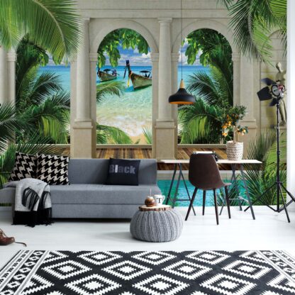 Tropical Beach 3D Archway View(1525WM)
