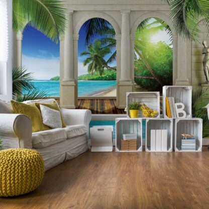Tropical Beach 3D Archway View(1526WM)