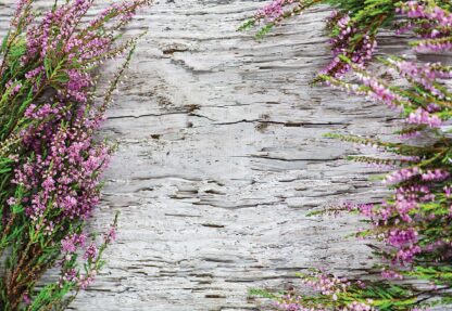 Flowers Heather Rustic Wood Texture(1637WM) - Image 2