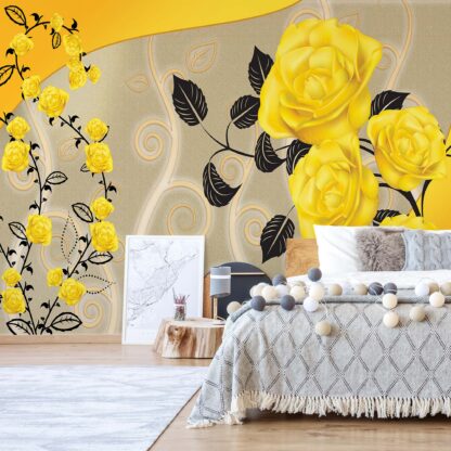Yellow Roses Modern Floral Design(1661WM)
