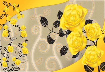 Yellow Roses Modern Floral Design(1661WM) - Image 2