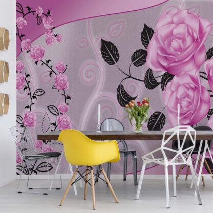 Pink Roses Floral Design(1822WM)