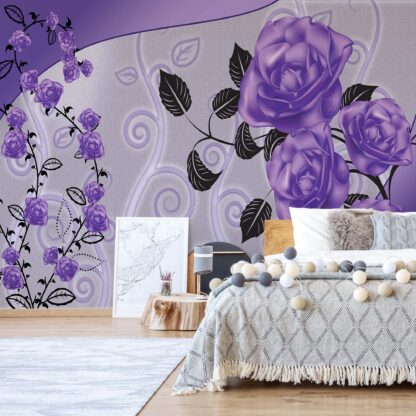 Purple Roses Floral Design(1824WM)
