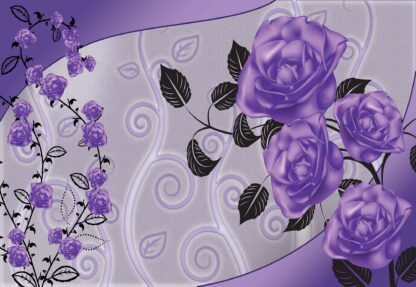 Purple Roses Floral Design(1824WM) - Image 2