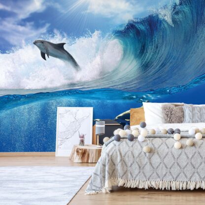 Dolphins Sea Wave Nature(188WM)
