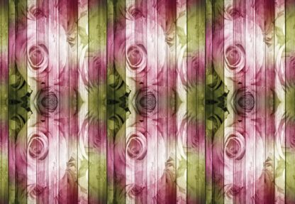 Roses On Wood Plank Wall Vintage Style(1980WM) - Image 2