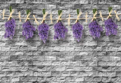 Lavender Bunches On Brick Wall Vintage Style(1986WM) - Image 2