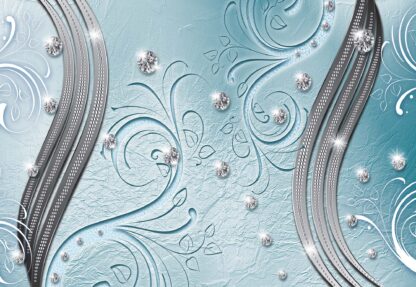 Luxury Ornamental Blue Swirl Pattern(2011WM) - Image 2