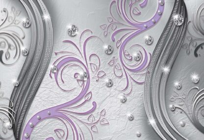 Ornamental Silver And Purple Swirl Design(2043WM) - Image 2