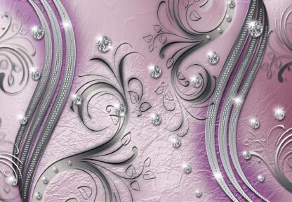 Ornamental Silver And Purple Swirl Design(2047WM) - Image 2