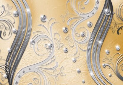 Ornamental Silver And Yellow Swirl Design(2049WM) - Image 2