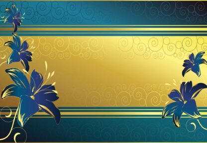Luxury Floral Design Blue(2084WM) - Image 2