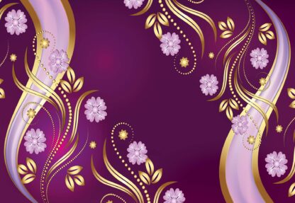 Luxury Ornamental Floral Design Purple(2135WM) - Image 2