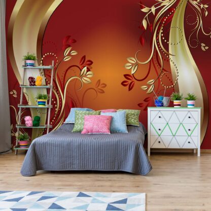 Luxury Ornamental Floral Design Orange(2136WM)