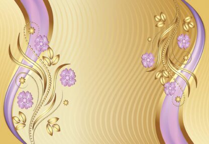 Luxury Ornamental Floral Design Purple And Gold(2139WM) - Image 2