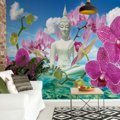 Zen Flowers Orchids Buddha Water(2141WM)
