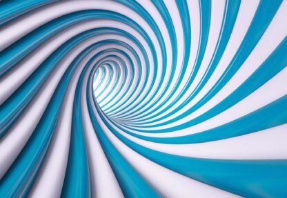 3D Swirl Tunnel Blue And White(2150WM) - Image 2