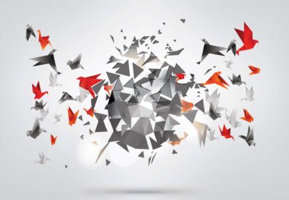 Modern 3D Design Polygon Birds(2162WM) - Image 2