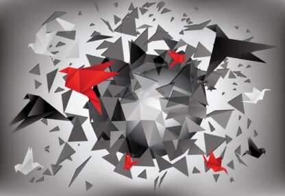 Modern 3D Design Polygon Birds(2208WM) - Image 2
