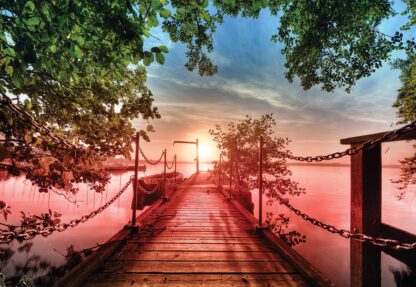 Lake Pier Red Sunset(2224WM) - Image 2