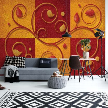 Abstract Red And Orange Design(2253WM)