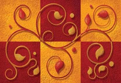 Abstract Red And Orange Design(2253WM) - Image 2