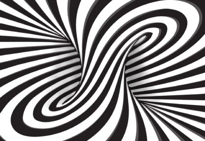 Modern 3D Optical Illusion Design Black And White(2258WM) - Image 2