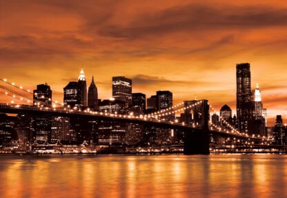 City Brooklyn Bridge New York Orange(228WM) - Image 2