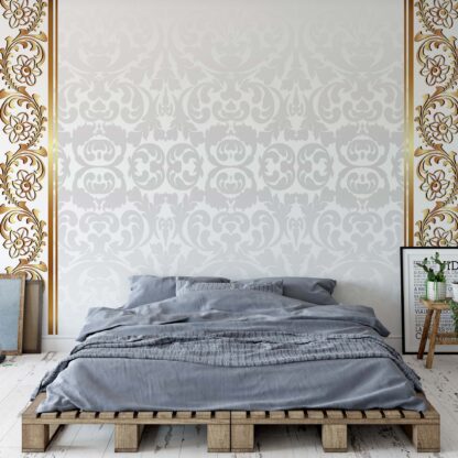 Grey And Gold Ornamental Pattern(2290WM)