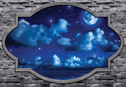 Dreamy Night Sky Stone Window View(2338WM) - Image 2