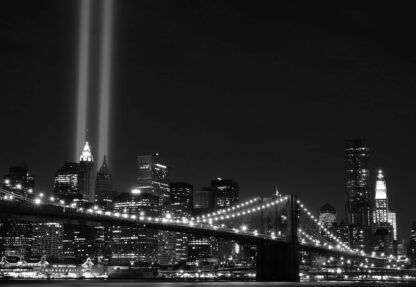 City Brooklyn Bridge New York Black And White(234WM) - Image 2