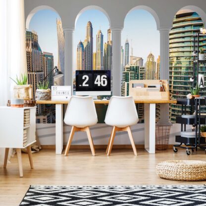 Dubai Marina City Skyline 3D Archway View(2358WM)