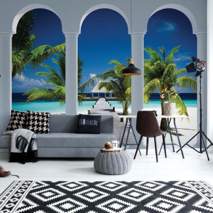 Tropical Beach 3D Archway View(2360WM)