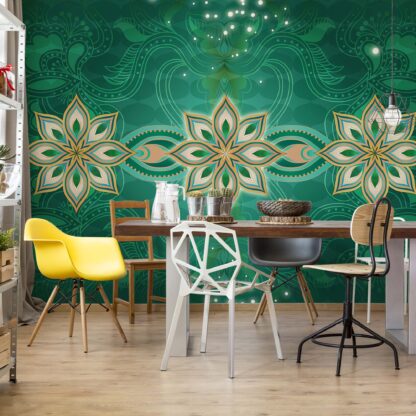 Green Gold Abstract Pattern(2380WM)