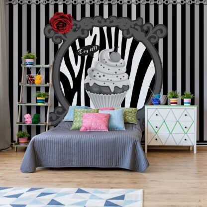 Cupcake Stripes Grey(2388WM)