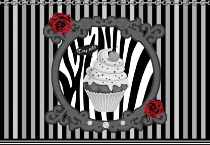 Cupcake Stripes Grey(2388WM) - Image 2