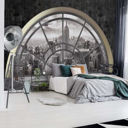 New York City Skyline Penthouse Window View(2396WM)