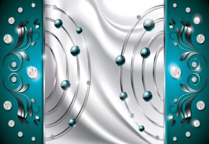 Abstract Modern Design Turquoise(2432WM) - Image 2