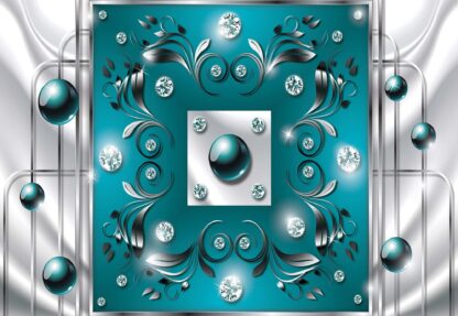 Abstract Modern Design Turquoise(2437WM) - Image 2