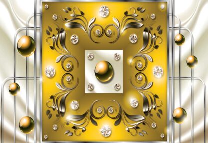Abstract Modern Design Yellow(2439WM) - Image 2