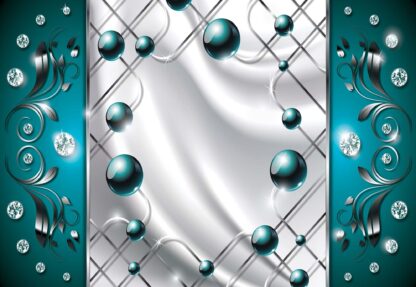 Abstract Modern Design Turquoise(2442WM) - Image 2